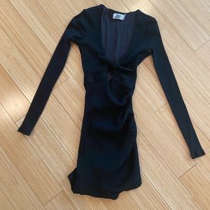 Tiger Mist Black Mini Dress Long Sleeve